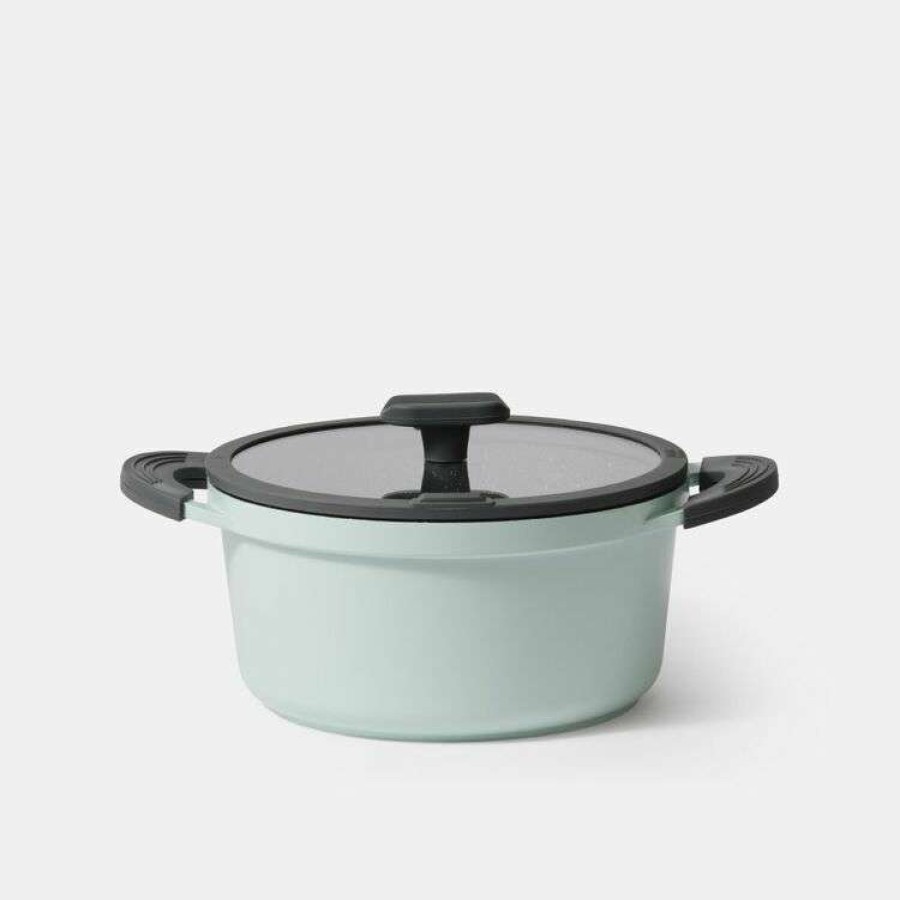 Kitchen & Dining * | Smith & Nobel Mason Die Cast Aluminium 24Cm Casserole Black/Mint