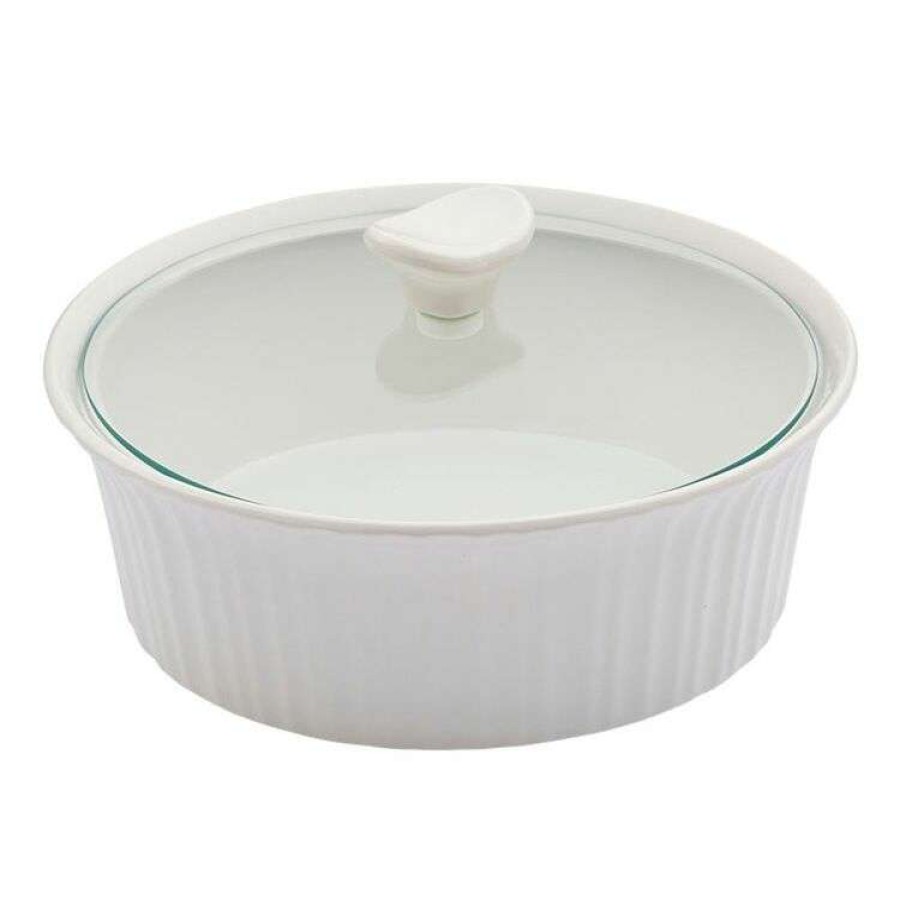 Kitchen & Dining * | Corningware French White Ovenware Round Casserole 2.35L