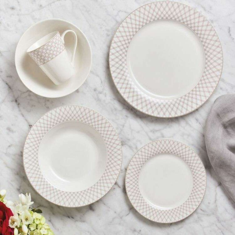 Kitchen & Dining * | Maxwell & Williams Jewel Rim 20 Piece Dinner Set Ruby