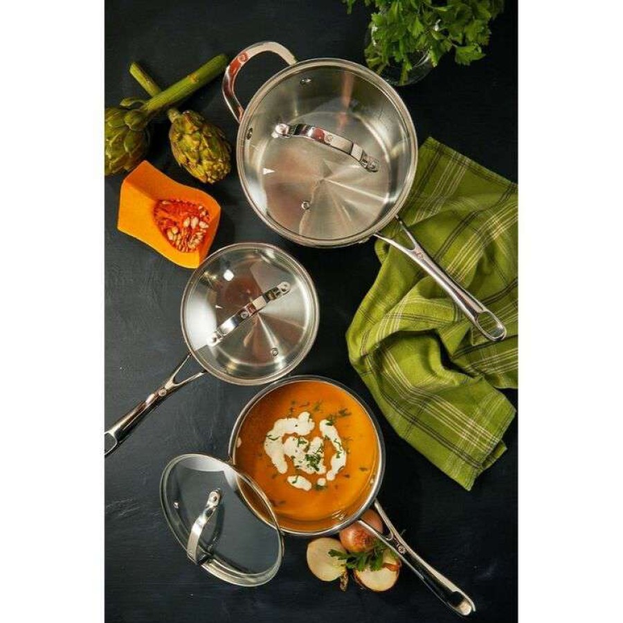 Kitchen & Dining * | Swiss Diamond Premium Steel 3-Piece Cookset