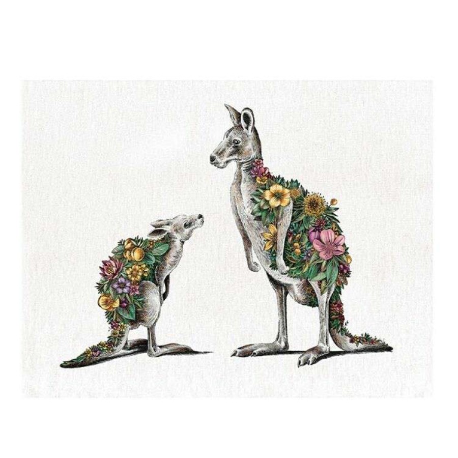 Kitchen & Dining * | Maxwell & Williams Marini Ferlazzo Australian Families 50 X 70 Cm Tea Towel Kangaroo