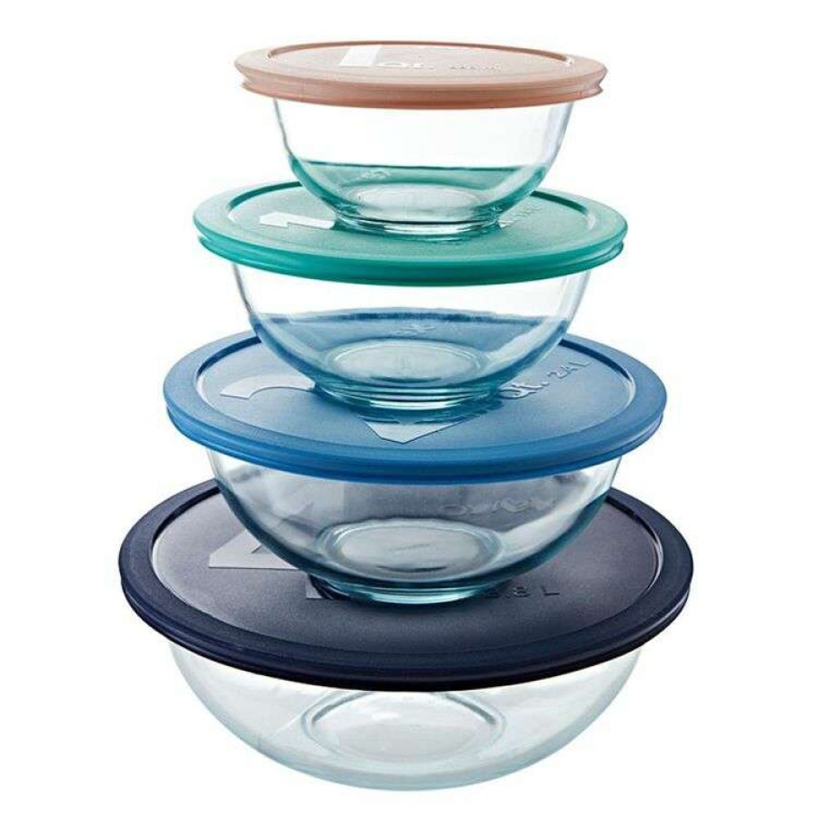 Kitchen & Dining * | Pyrex 8-Piece Smart Essentials Mixing Bowl Set