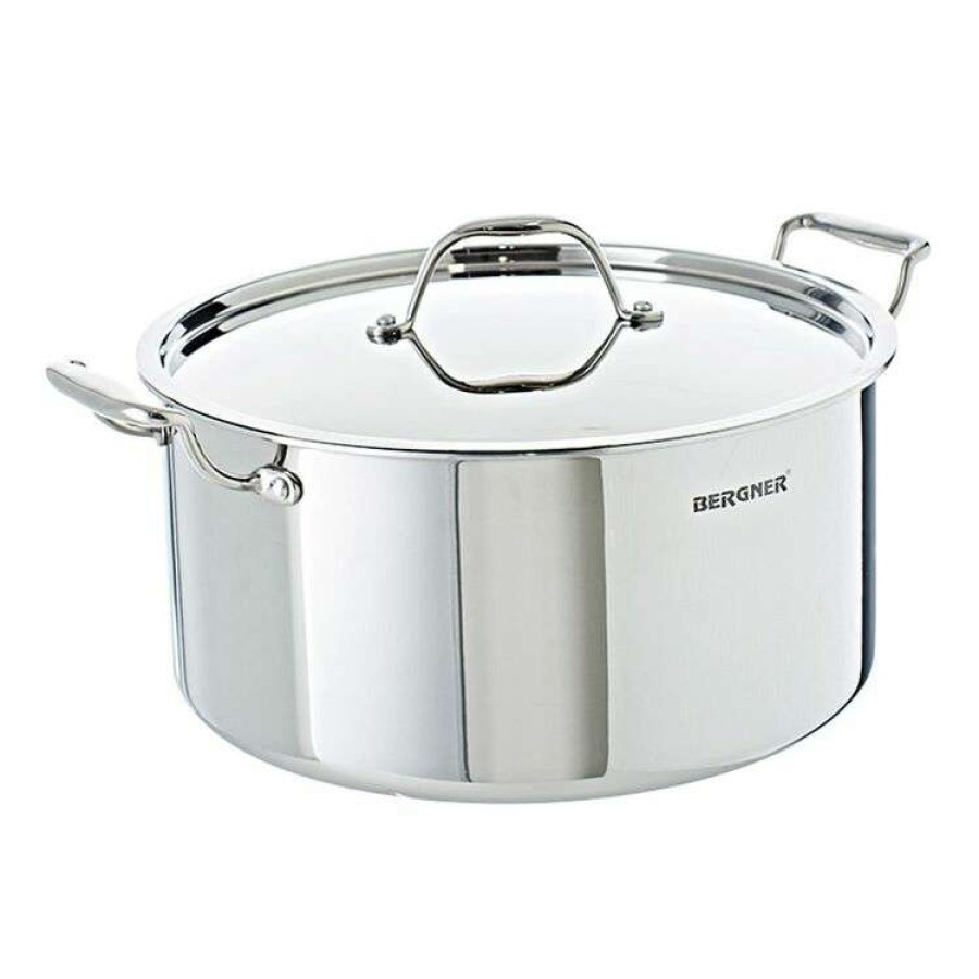 Kitchen & Dining * | Bergner Argent Stainless Steel Induction Casserole 28Cm