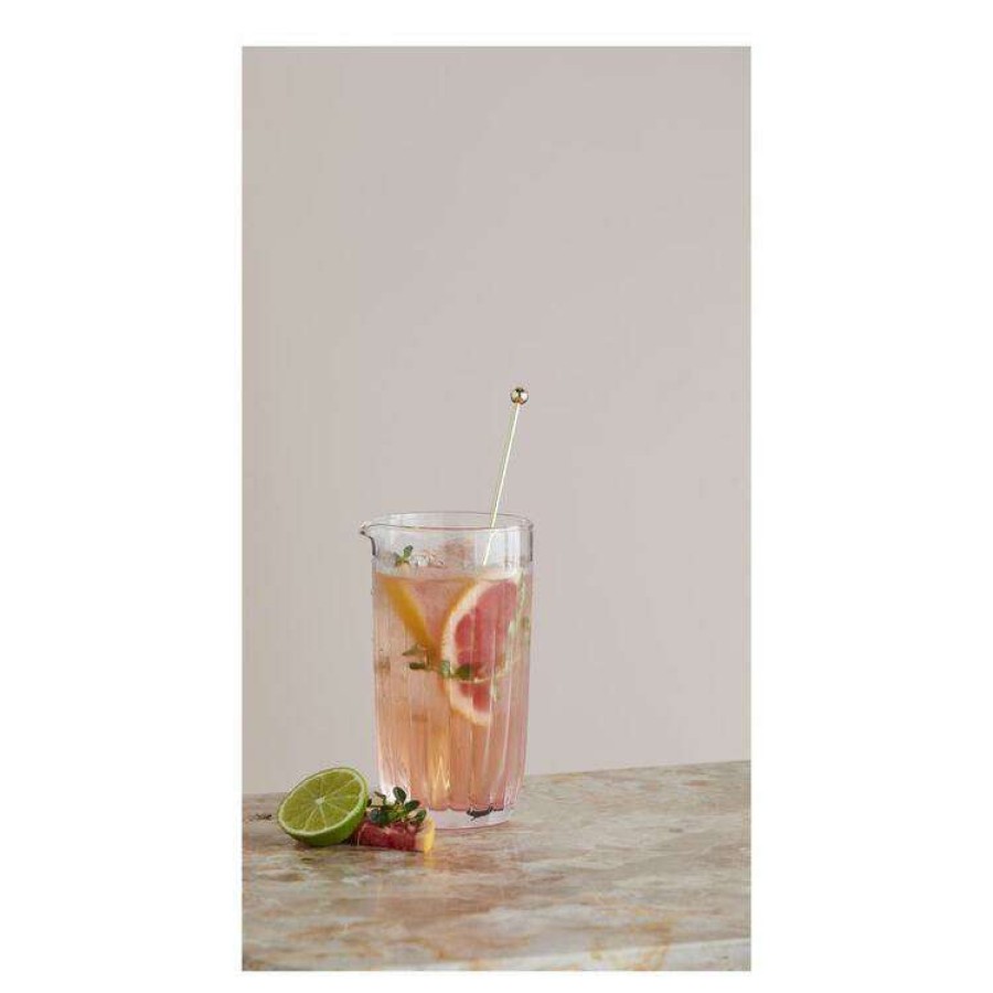 Kitchen & Dining * | Davis & Waddell Taste Opaline Mixing Jug With Stirrer Pink/Gold 500Ml