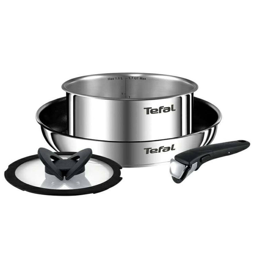 Kitchen & Dining * | Tefal Ingenio Emotion 4 Piece Induction Stainless Steel Mixed Set