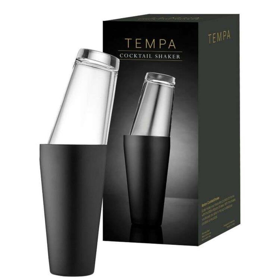 Kitchen & Dining * | Tempa Aurora Boston Matte Black Cocktail Shaker