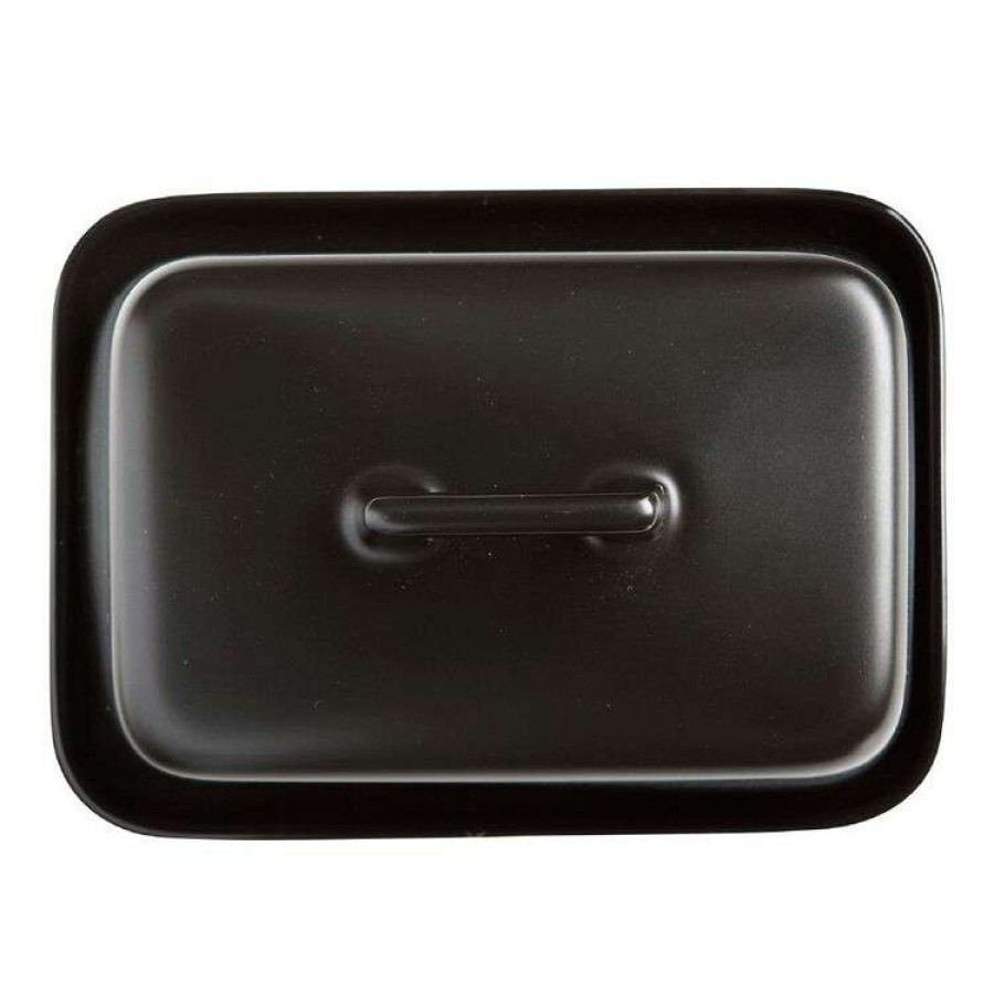 Kitchen & Dining * | Maxwell & Williams Epicurious Black Butter Dish Gift Boxed