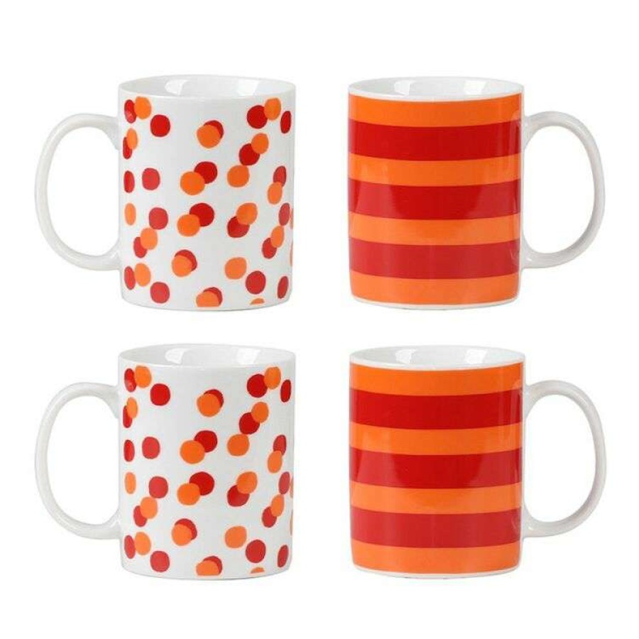 Kitchen & Dining * | Soren Oceana 4-Piece Mug Set Orange