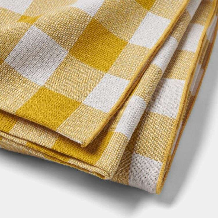 Kitchen & Dining * | Chyka Home Chyka Gingham Tablecloth 180X320Cm Mustard