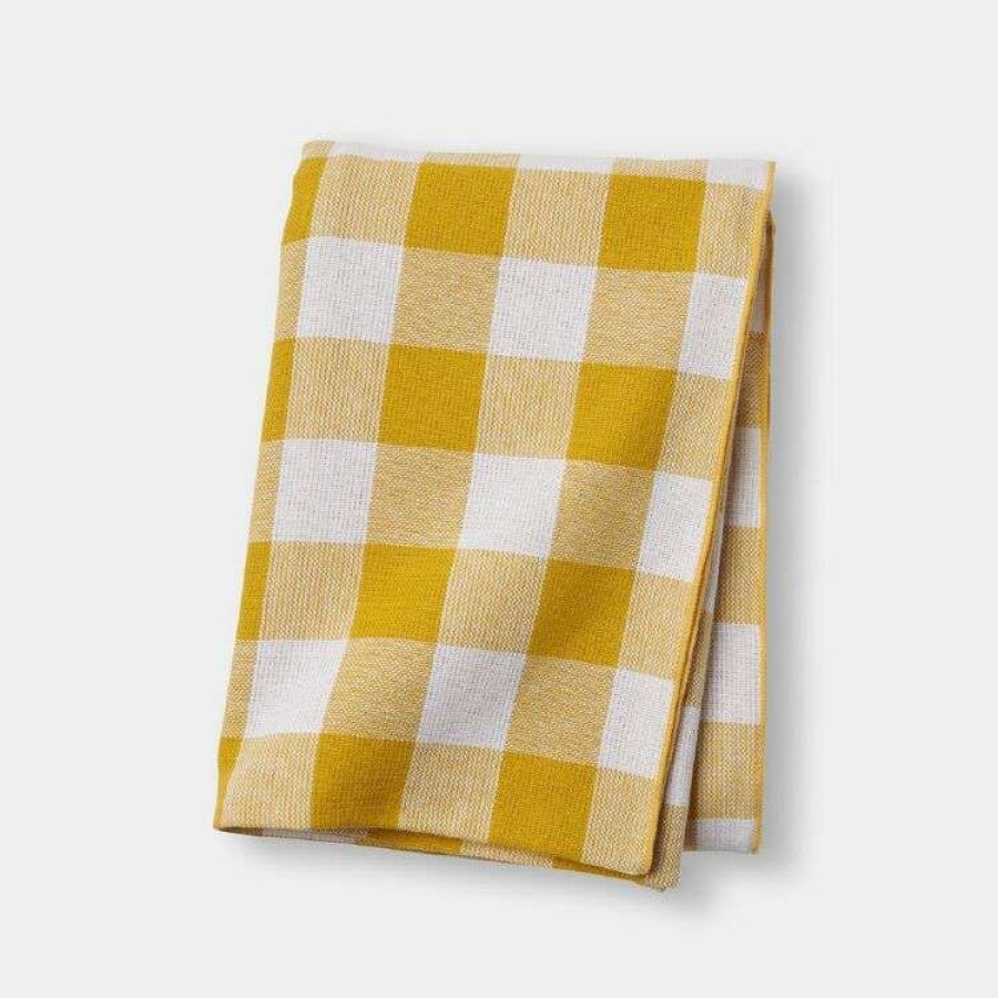 Kitchen & Dining * | Chyka Home Chyka Gingham Tablecloth 180X320Cm Mustard