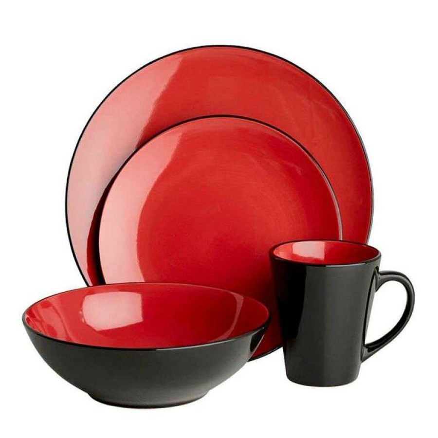 Kitchen & Dining * | Soren Osaka 16-Piece Dinner Set Red