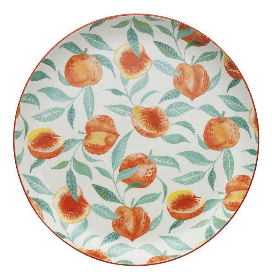 Kitchen & Dining * | Ecology Punch Large Round Platter 36 2.5Cm Peach