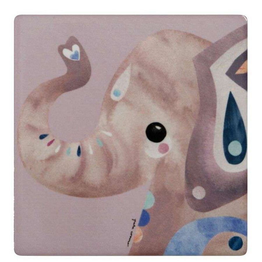 Kitchen & Dining * | Maxwell & Williams Pete Cromer Wildlife Coaster 9.5Cm Elephant