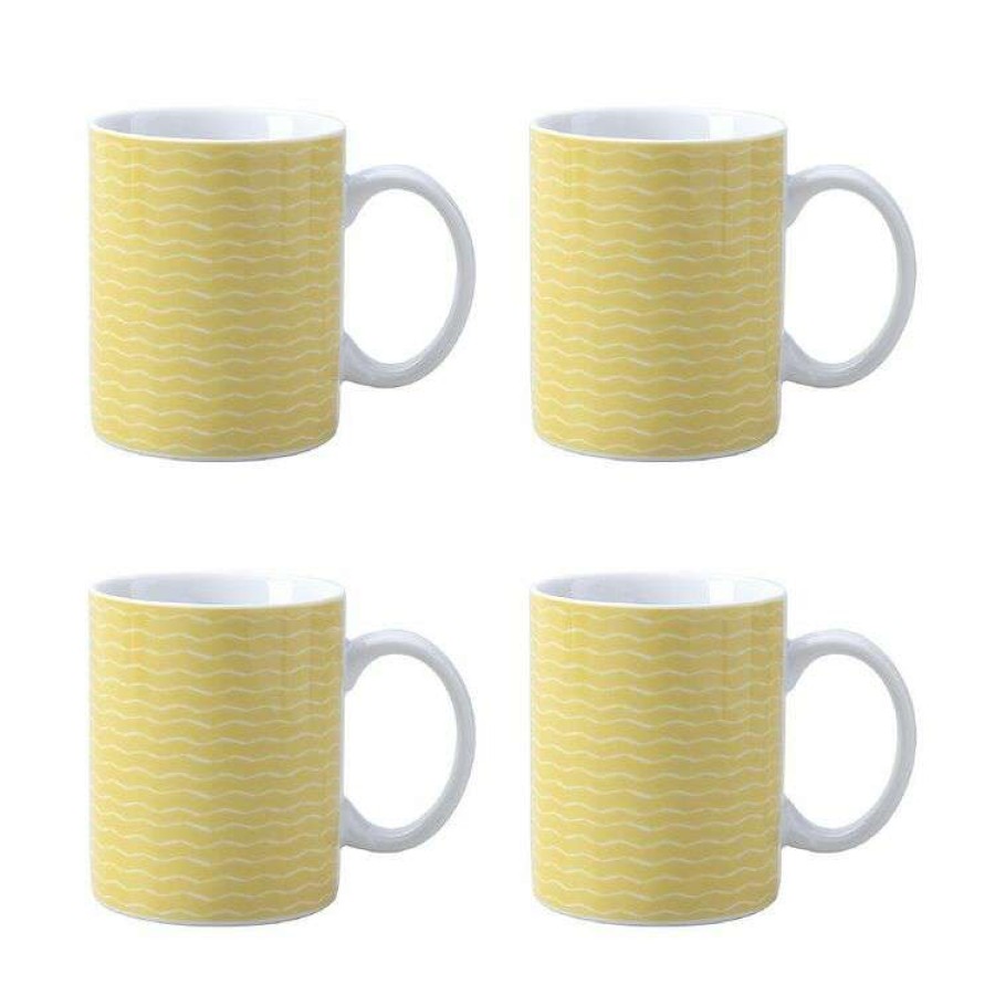 Kitchen & Dining * | Soren Shelby 4 Pack Mugs Set Yellow