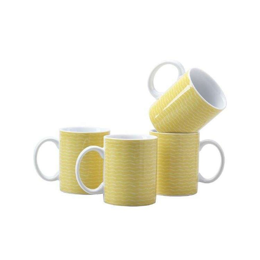 Kitchen & Dining * | Soren Shelby 4 Pack Mugs Set Yellow