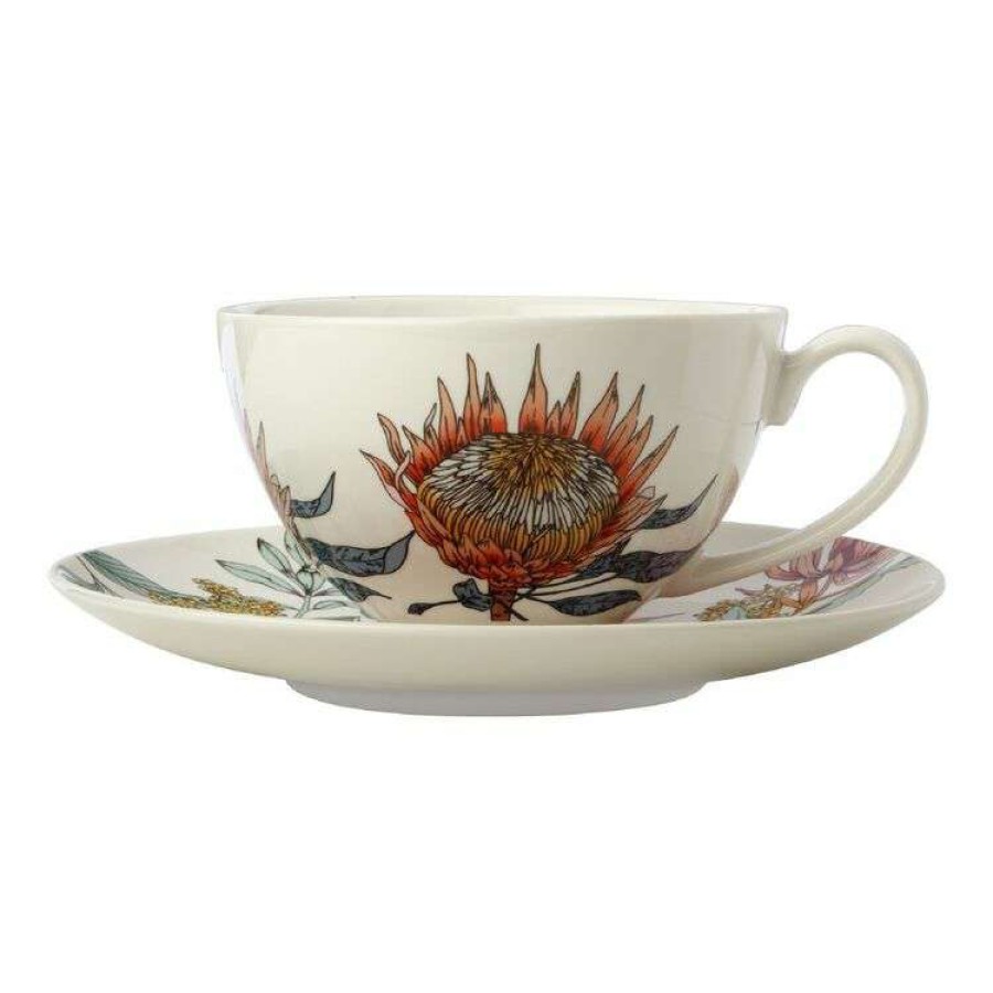 Kitchen & Dining * | Maxwell & Williams Waratah Coupe Breakfast Cup & Saucer 400Ml