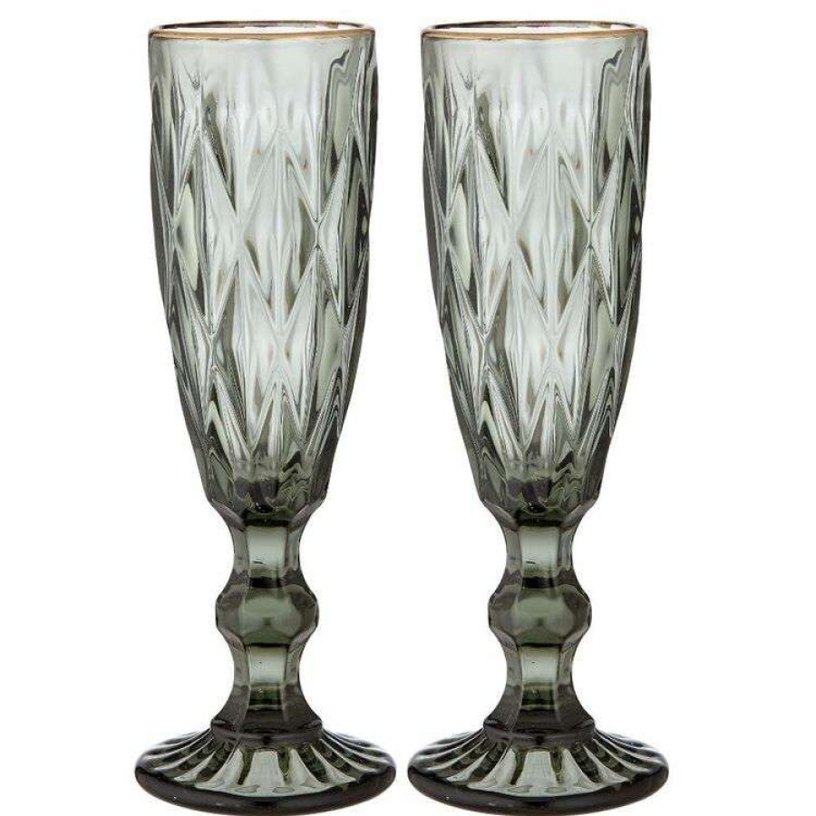 Kitchen & Dining * | Tempa Ezra 2 Pack Champagne Glass Ivy