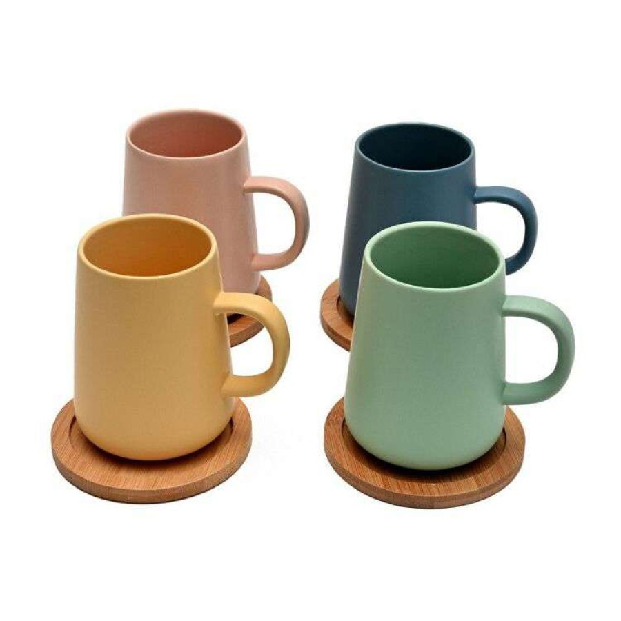 Kitchen & Dining * | Coffee Culture Matte Colour 320Ml Coffee And Tea Mug With Coasters