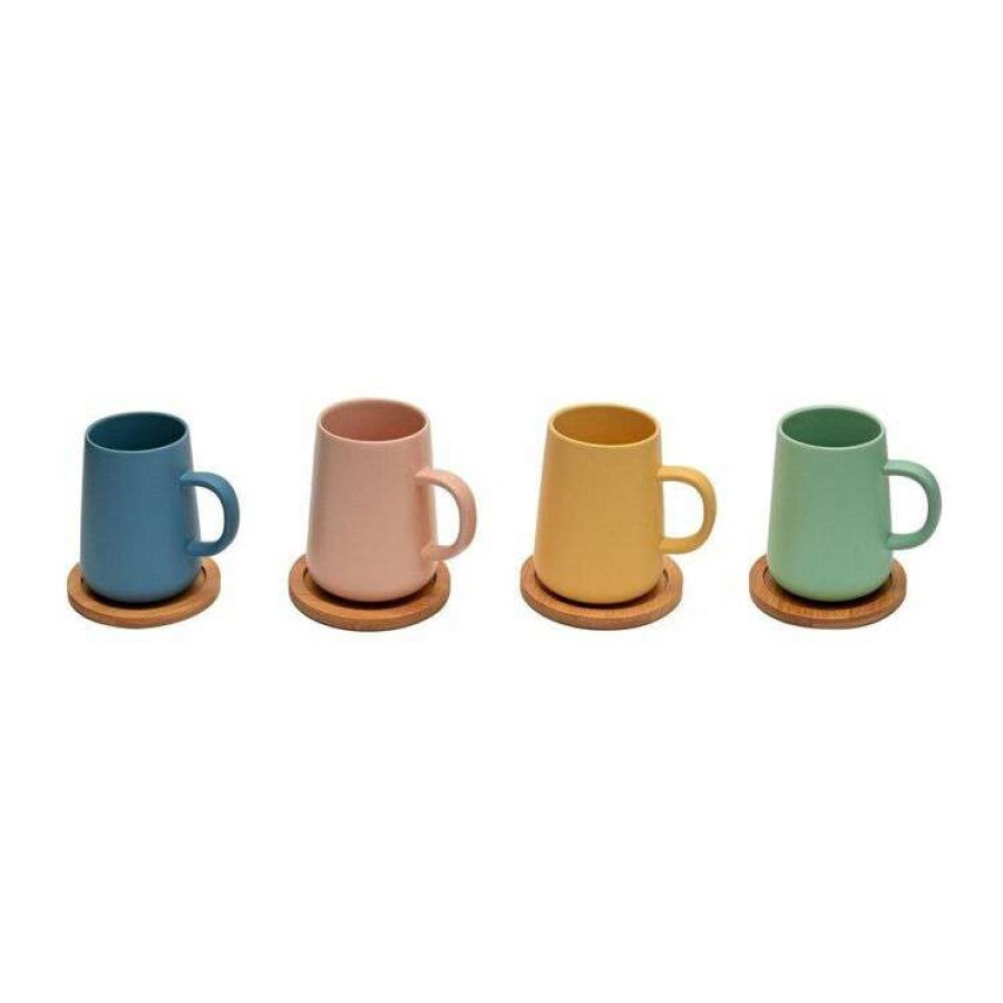 Kitchen & Dining * | Coffee Culture Matte Colour 320Ml Coffee And Tea Mug With Coasters