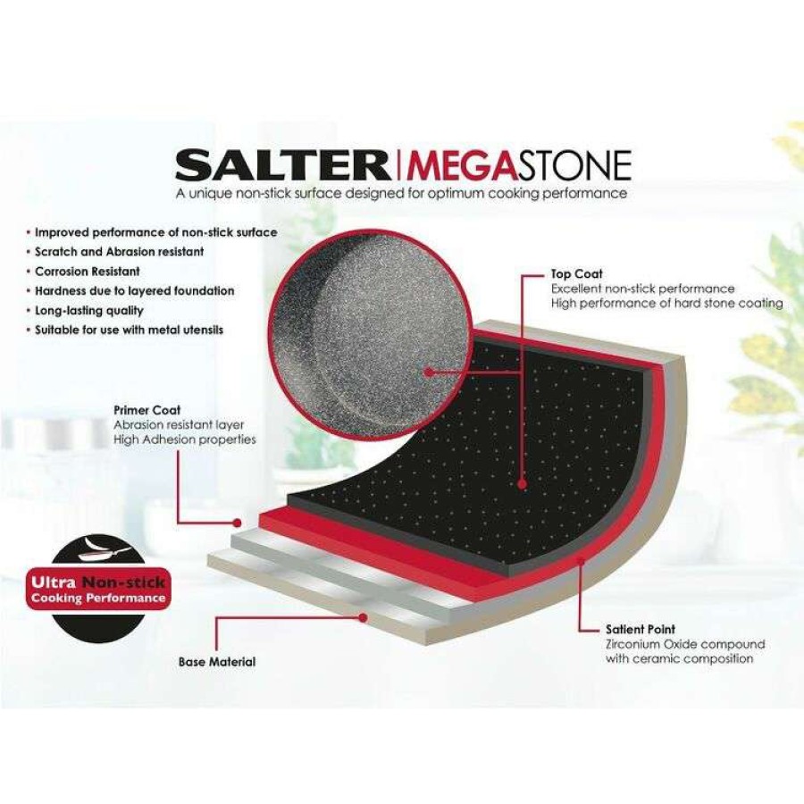 Kitchen & Dining * | Salter Megastone Thermo Collar Palladium 20Cm Frypan