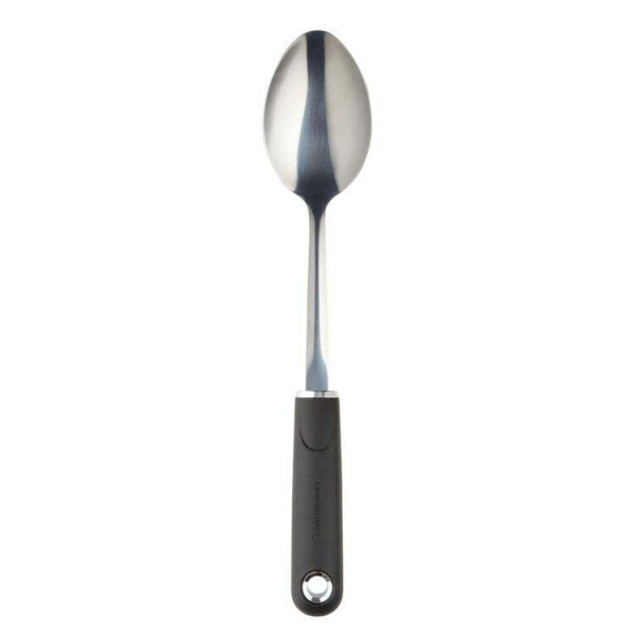 Kitchen & Dining * | Mastercraft Soft-Grip Solid Cooking Spoon Stainless Steel