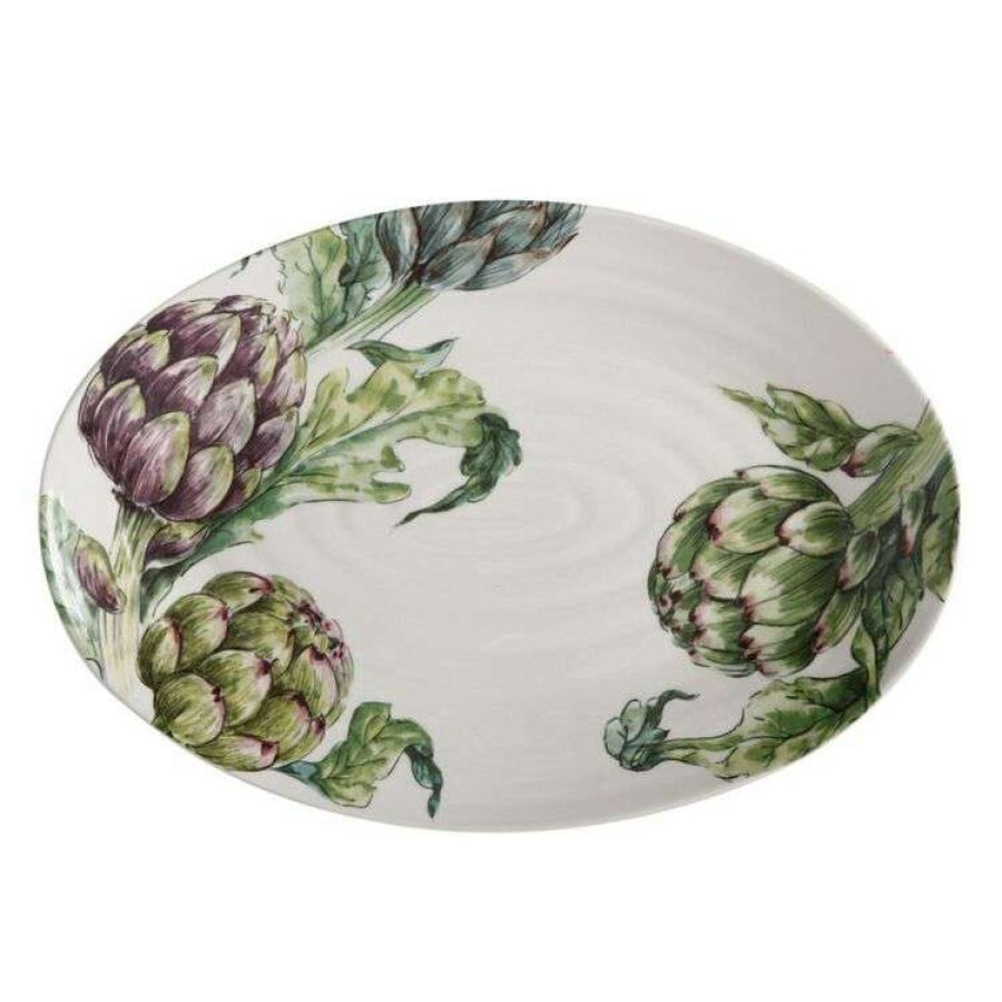 Kitchen & Dining * | Casa Domani Carciofi Oval Platter 38 X 26 Cm