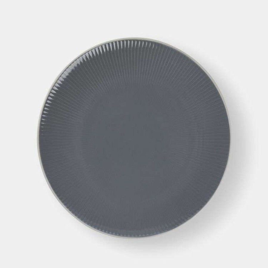 Kitchen & Dining * | Soren Ribbed Dinner Plate 27Cm Grey