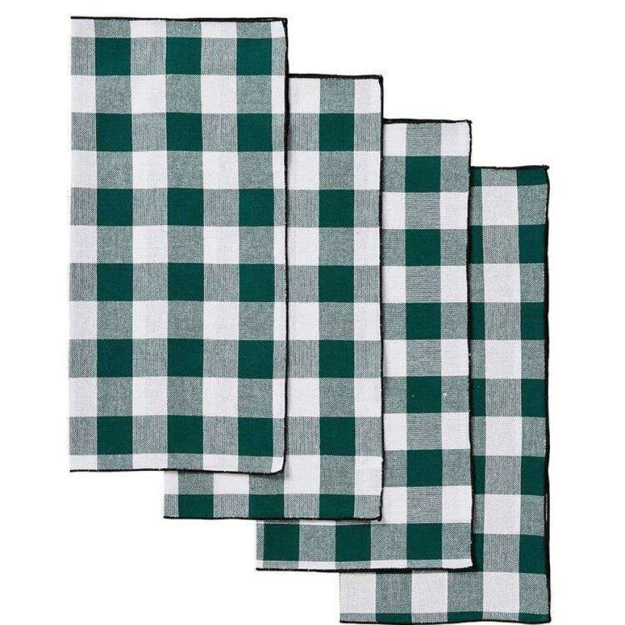 Kitchen & Dining * | Chyka Home Gingham Napkin 4Pk 50X50Cm