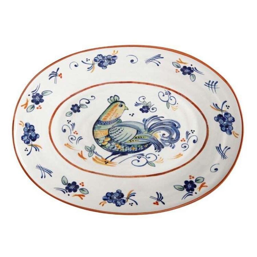 Kitchen & Dining * | Casa Domani Gallo Oval Platter 45 X 33 Cm