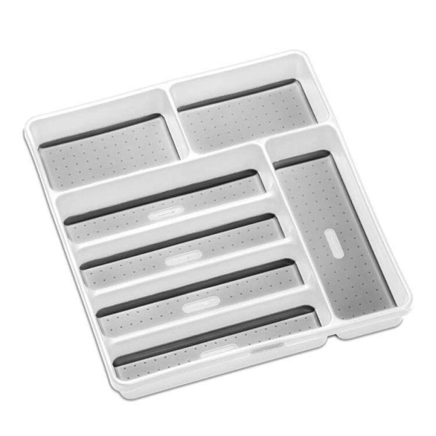 Kitchen & Dining * | Madesmart 7 Compartment Cutlery Tray White