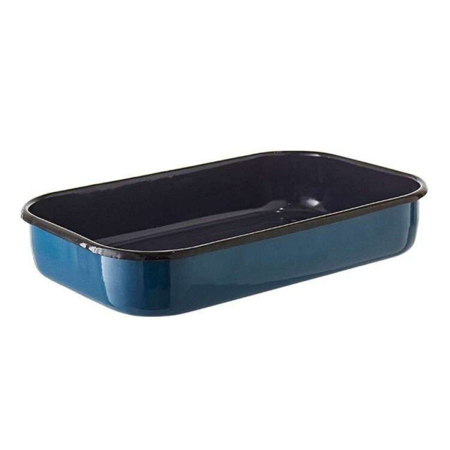 Kitchen & Dining * | Bialetti Enamel Roasting Pan Blue 36 X 22Cm