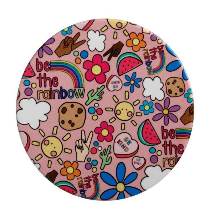 Kitchen & Dining * | Maxwell & Williams Kasey Rainbow Be Kind Ceramic Coaster 10Cm Rainbow