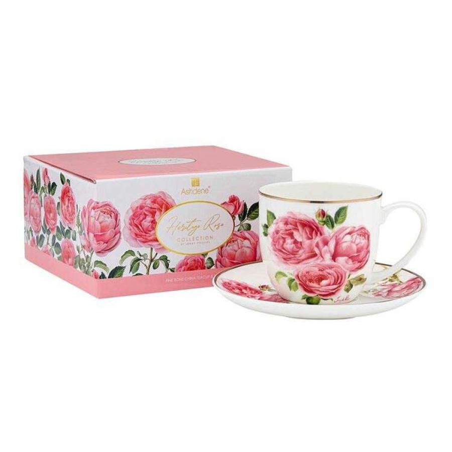 Kitchen & Dining * | Ashdene Heritage Rose Cup + Saucer