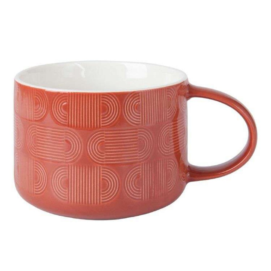 Kitchen & Dining * | Maxwell & Williams Crest 500Ml Jumbo Mug Terracotta