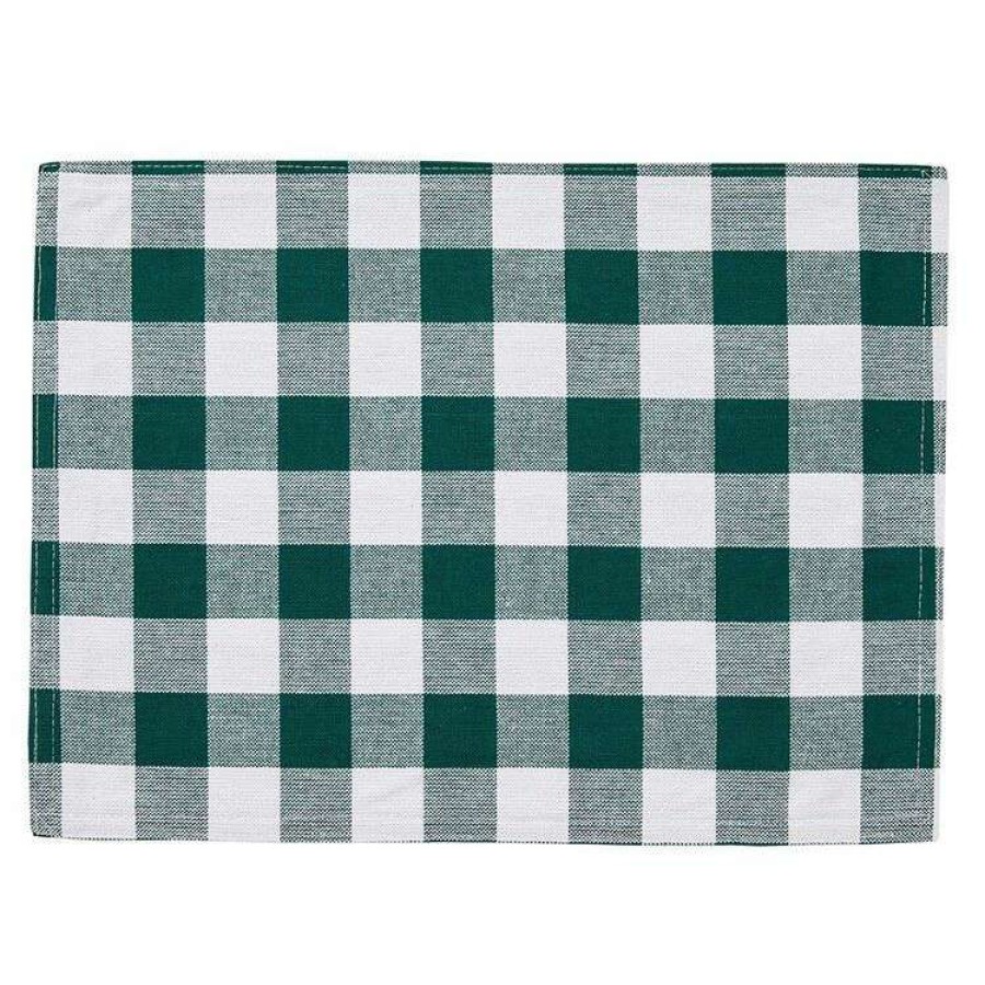 Kitchen & Dining * | Chyka Home Gingham Placemat 4Pk 36X50Cm