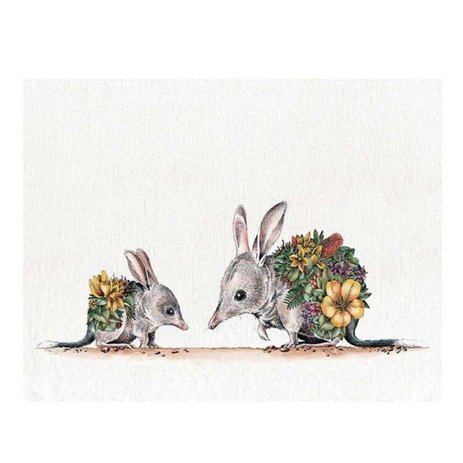 Kitchen & Dining * | Maxwell & Williams Marini Ferlazzo Australian Families 50 X 70 Cm Tea Towel Bilby