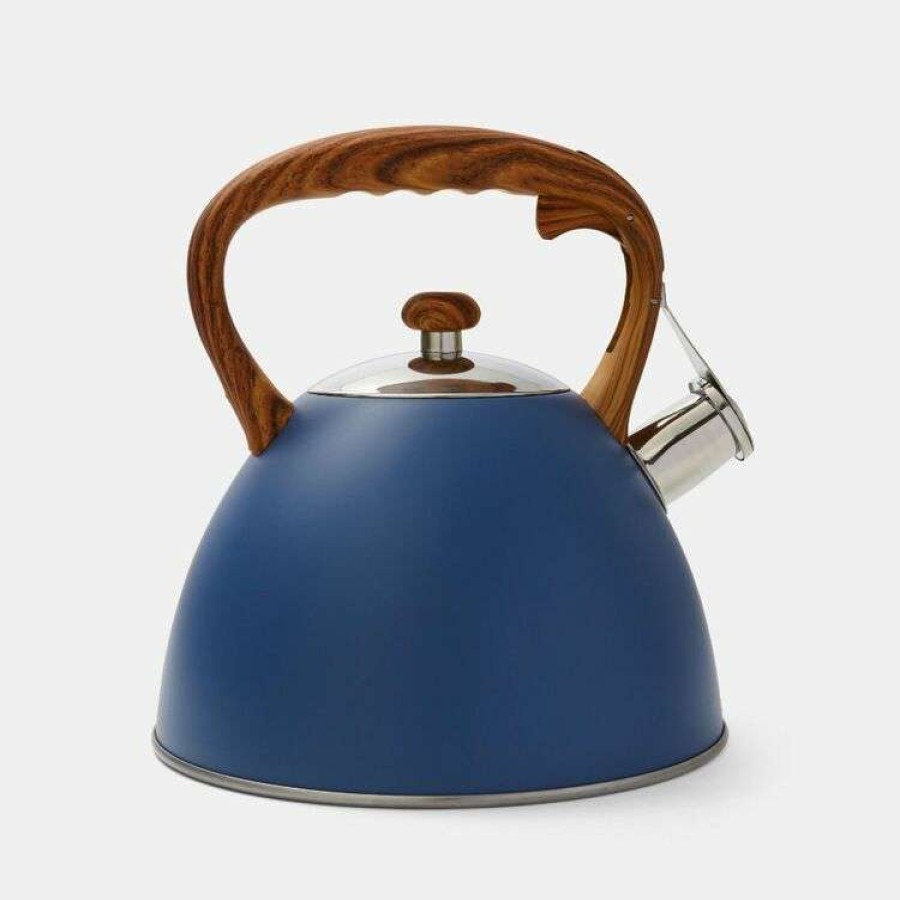 Kitchen & Dining * | Smith & Nobel Conical Stainless Steel Kettle Blue 3L