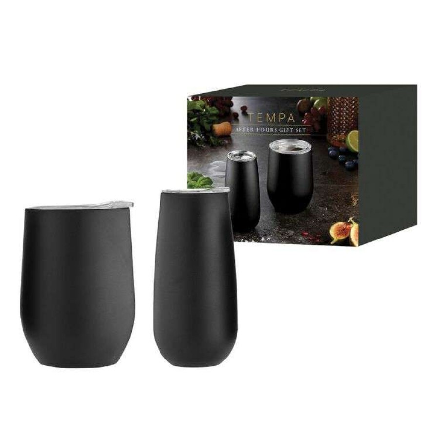 Kitchen & Dining * | Tempa Sawyer After Hours Matt Black Gift Set