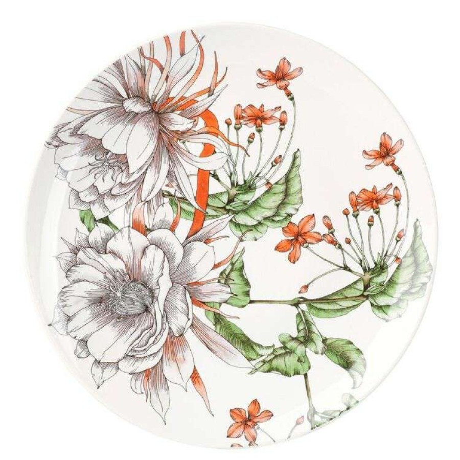 Kitchen & Dining * | Maxwell & Williams The Blck Pen Night Garden Flower Dinner Plate 27.5 Cm