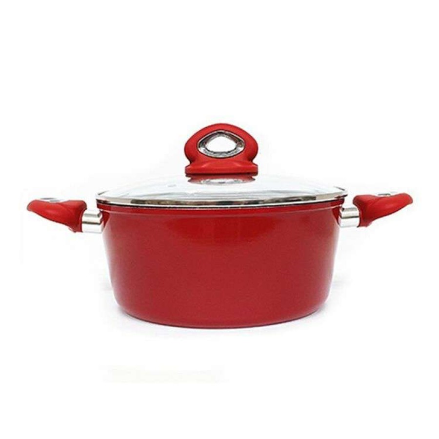 Kitchen & Dining * | Bialetti Piu Gusto Red Casserole 24Cm