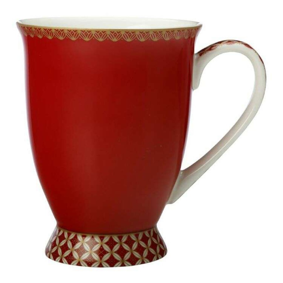 Kitchen & Dining * | Maxwell & Williams Teas & C'S Classic Footed Mug 300Ml Cherry Red Gift Boxed