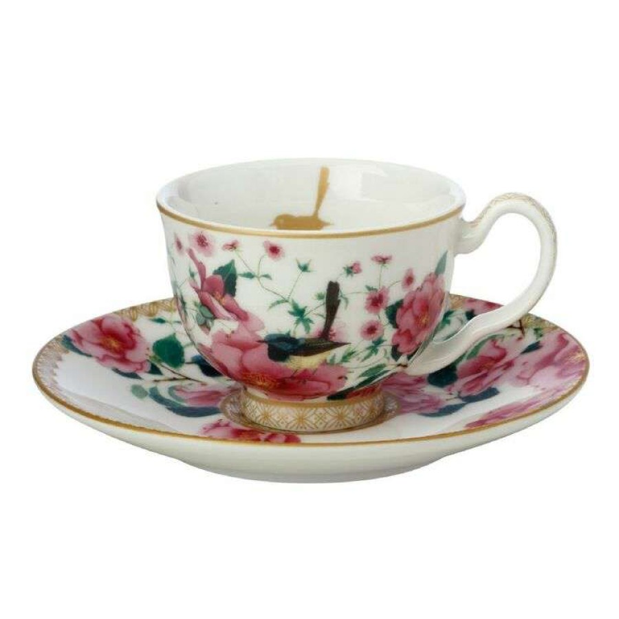 Kitchen & Dining * | Maxwell & Williams Teas & C'S Silk Road Demi Cup & Saucer 85Ml Set Of 2 White Gift Boxed