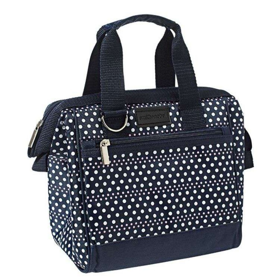 Kitchen & Dining * | Smith & Nobel Insulated Lunch Bag Navy/Dots