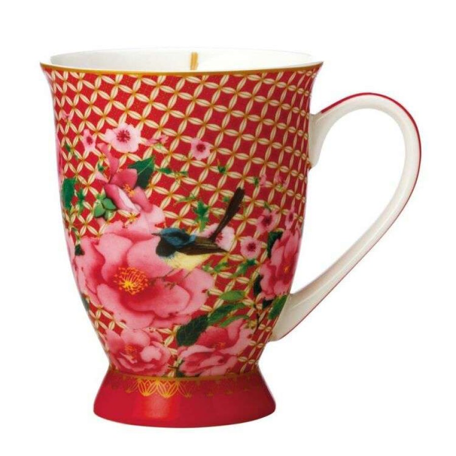 Kitchen & Dining * | Maxwell & Williams Teas And Cs Silk Road Footed Mug 300Ml Red Gift Boxed