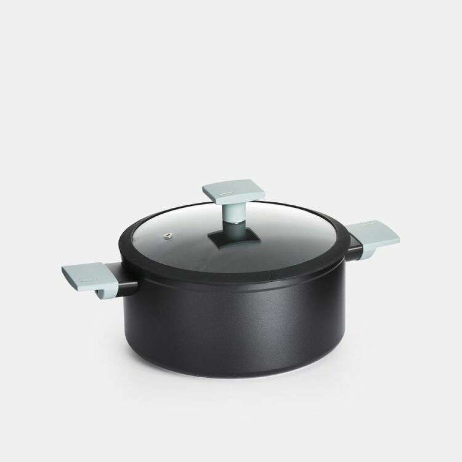 Kitchen & Dining * | Smith & Nobel Hampton Forged Aluminium 24Cm Casserole Black/Blue