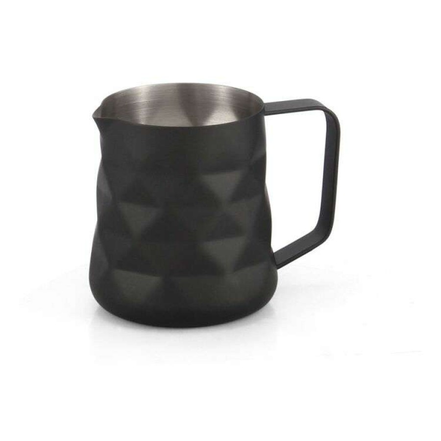 Kitchen & Dining * | Coffee Culture Diamond Matte Black Stainless Steel Milk Frothing Jug 350Ml