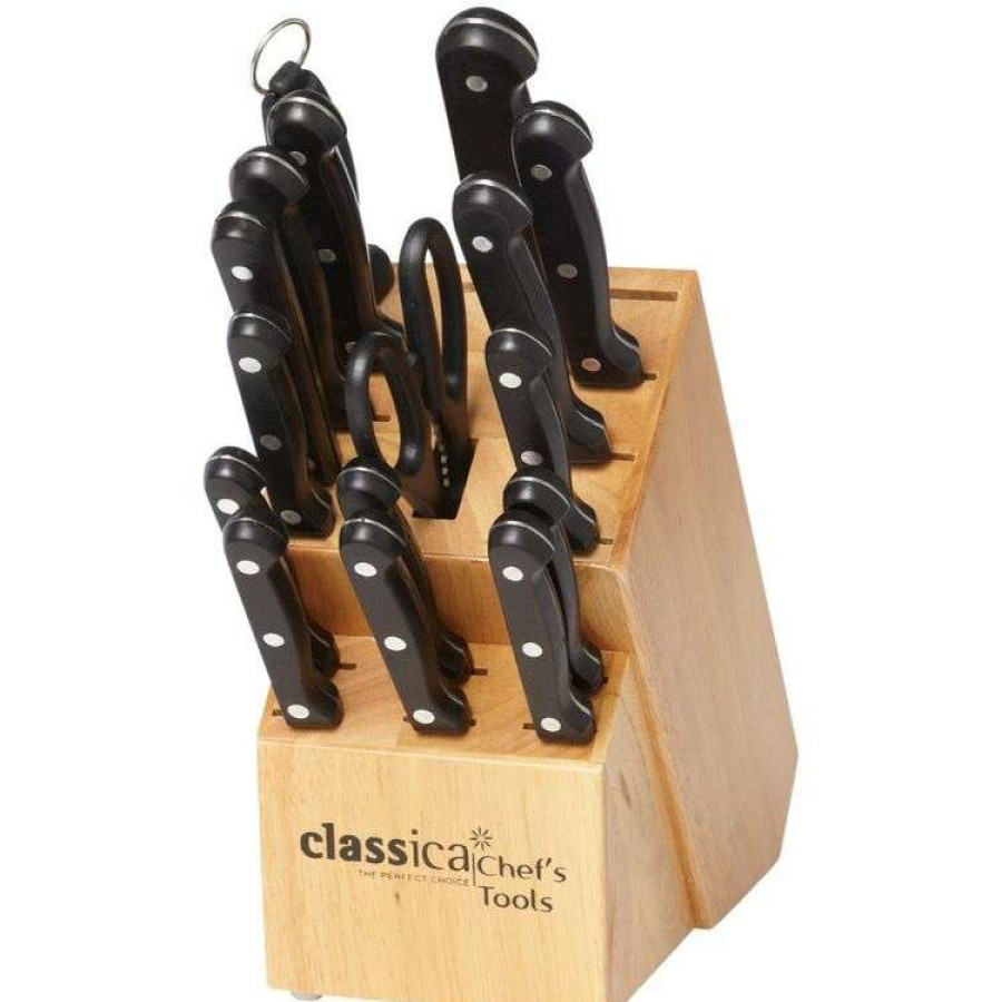 Kitchen & Dining * | Classica Chefs Tools 17-Piece Knife Block Set