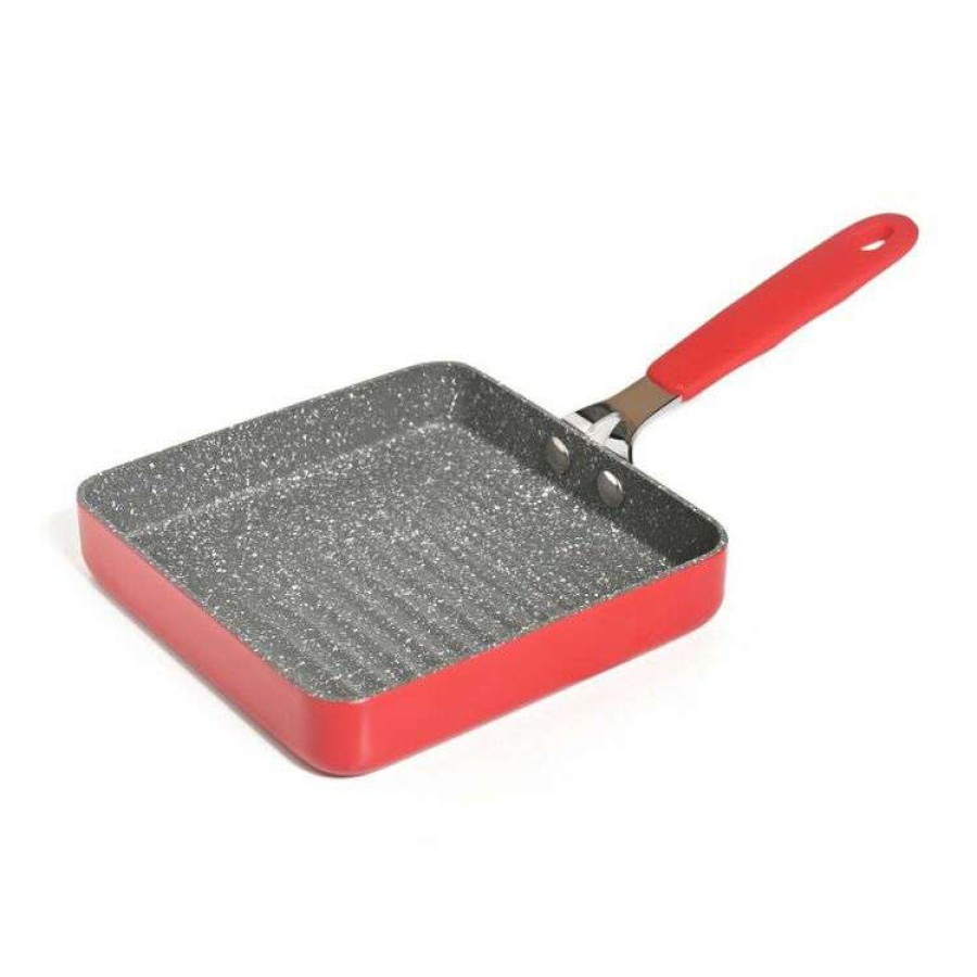 Kitchen & Dining * | Bialetti Petravera Mini Square Grill Pan 14.5Cm Red