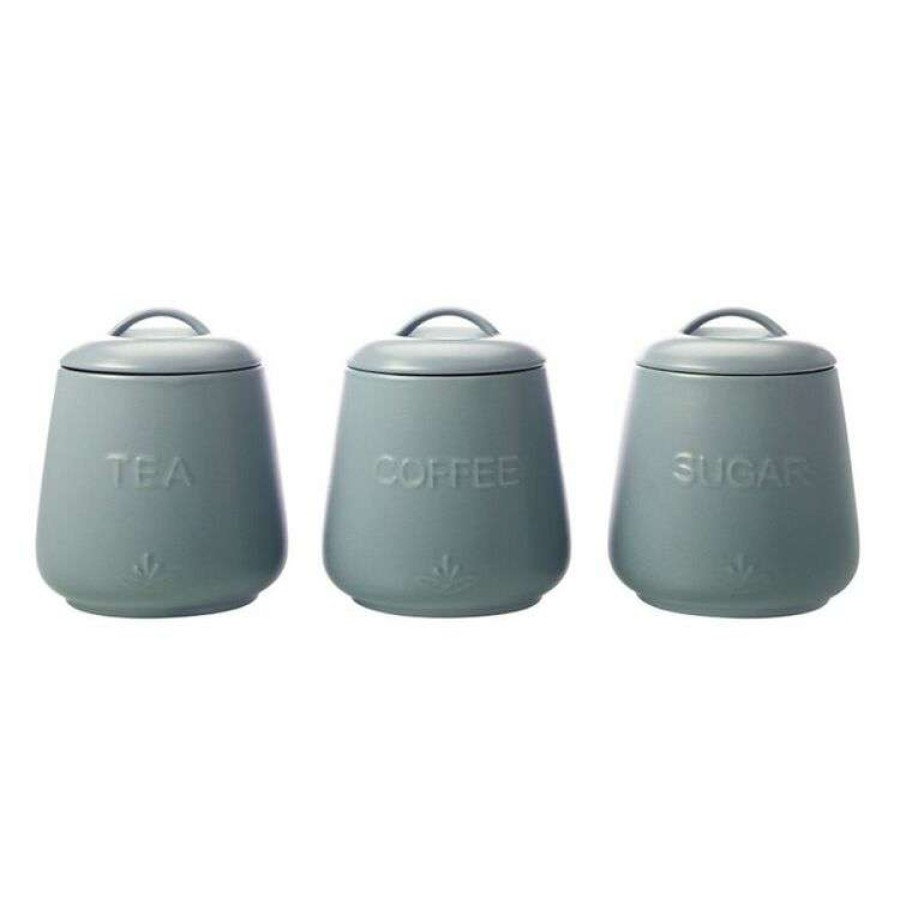 Kitchen & Dining * | Casa Domani Moderna Canister Set Of 3 Gift Boxed 600Ml Blue