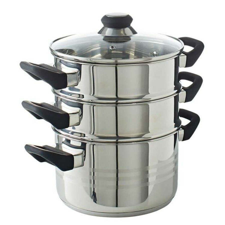 Kitchen & Dining * | Smith & Nobel Traditions Stainless Steel 3 Piece 20Cm Steamer Set